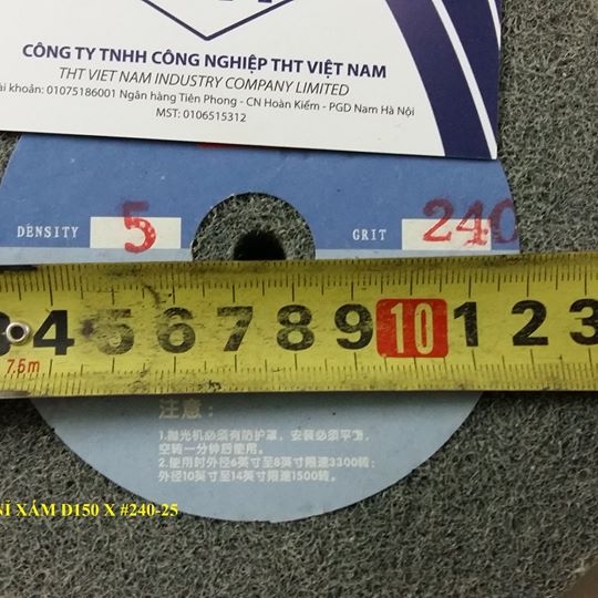 Nỉ xám D150x25mm #240